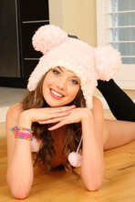 Pink Accessories and Bunny-Ear Bedroom Poses Pink Accessories and Bunny-Ear Bedroom Poses