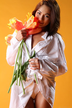 Beautiful Flower Michaela Isizzu Strips To Naked