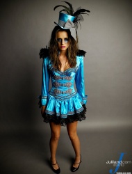 Tori Black posing solo in a costume
