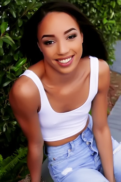 Hot Chick By The Bus Stop